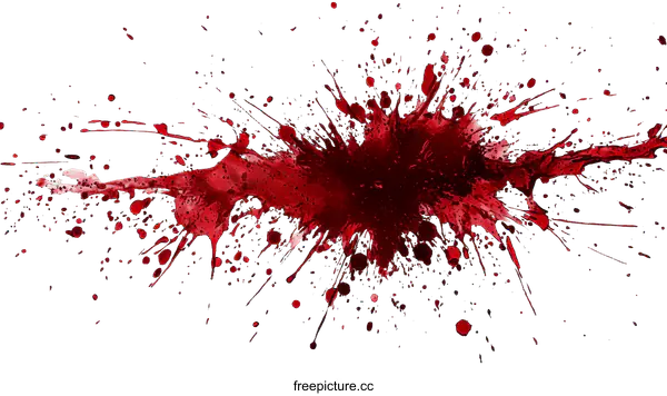 [Transparent Background PNG]Blood Spatter Illustration Background