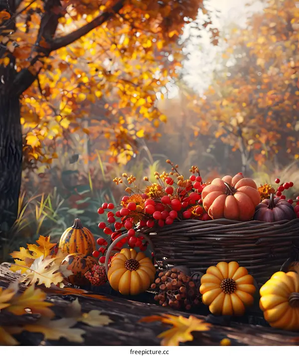 Pumpkins in the Fall