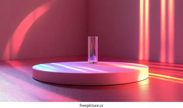 Abstract Pink Minimalist Display Podium