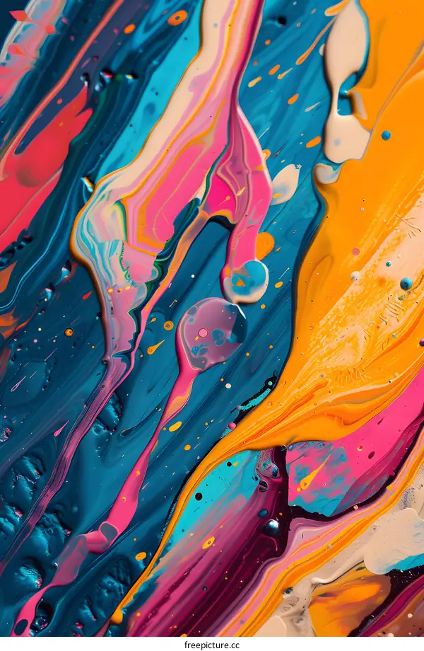 Abstract Art with Swirls of Color