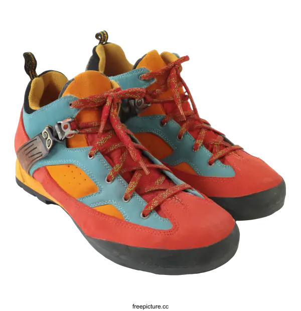 [Transparent Background PNG]Colorful Climbing Shoes Pair for Outdoor Activities