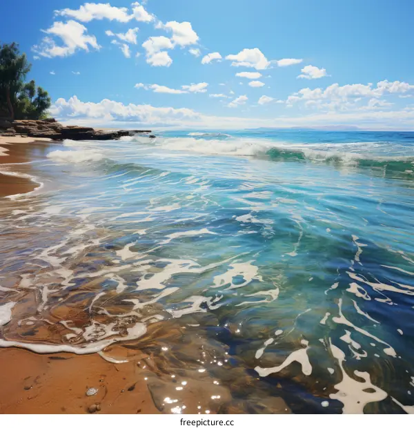 Azure Sky and Sandy Beach