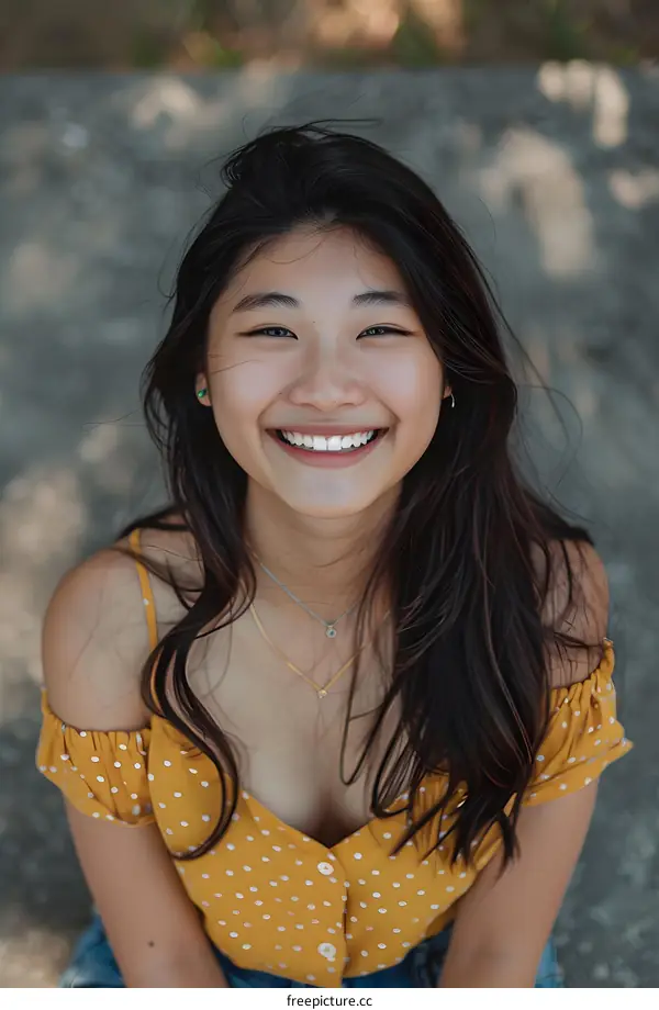 Portrait of a Young Woman Smiling