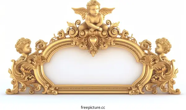 Golden cherubs frame