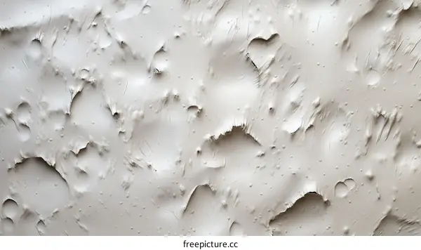Close-up of a white-painted, peeling wall texture