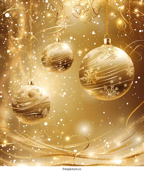 Golden Christmas decorations