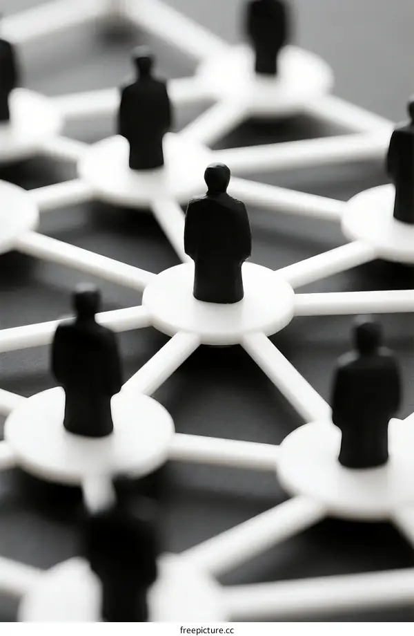 Network of Business Figures Connected in Strategic Collaboration