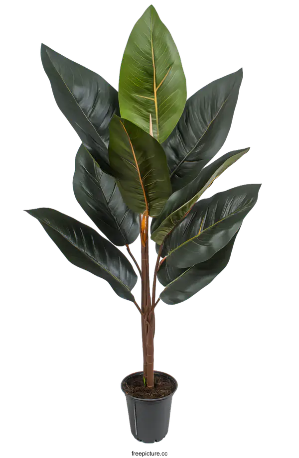 [Transparent Background PNG]Artificial Ficus Lyrata Plant with Pot