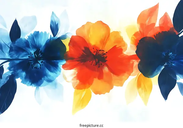 Floral Watercolor Illustration Background