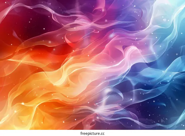 Abstract Colorful Flowing Lines Background