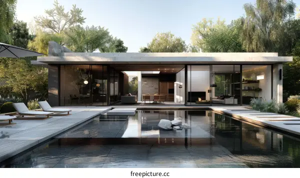 Modern house with pool and terrace