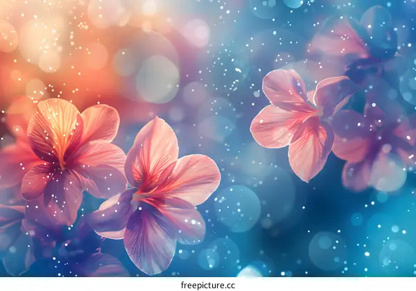 Illusory flowers bloom in the spring breeze