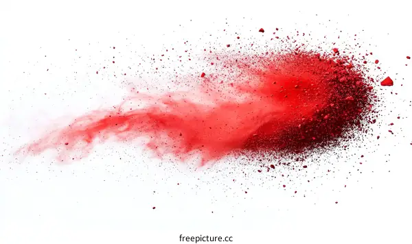 Red Powder Explosion Abstract Background