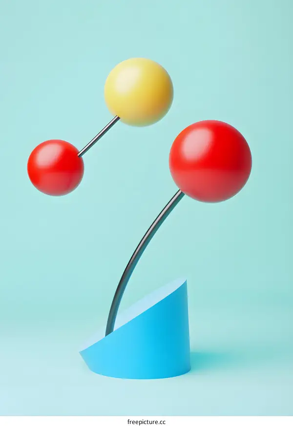 Abstract 3D Minimalist Geometric Shapes Rendering