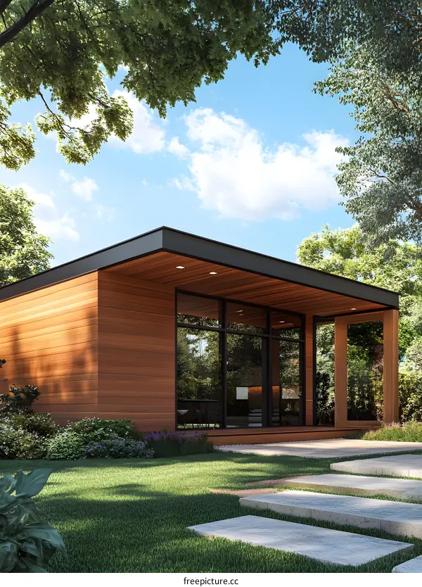 Modern Minimalist House Design with Wooden Siding