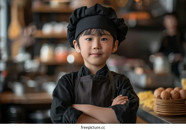 Young Asian Chef in Uniform