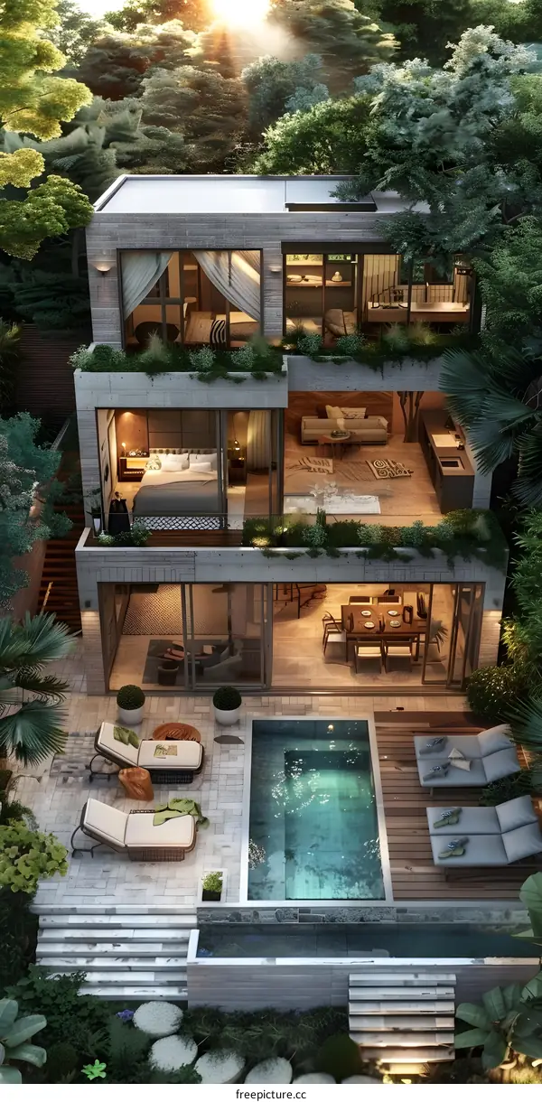 A Modern Home in the Rainforest