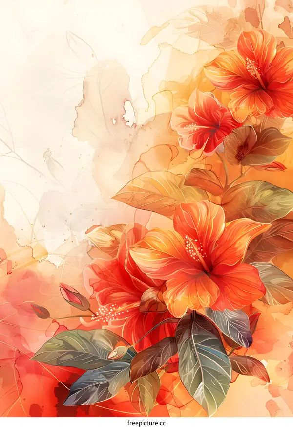 Hand-painted watercolor illustration