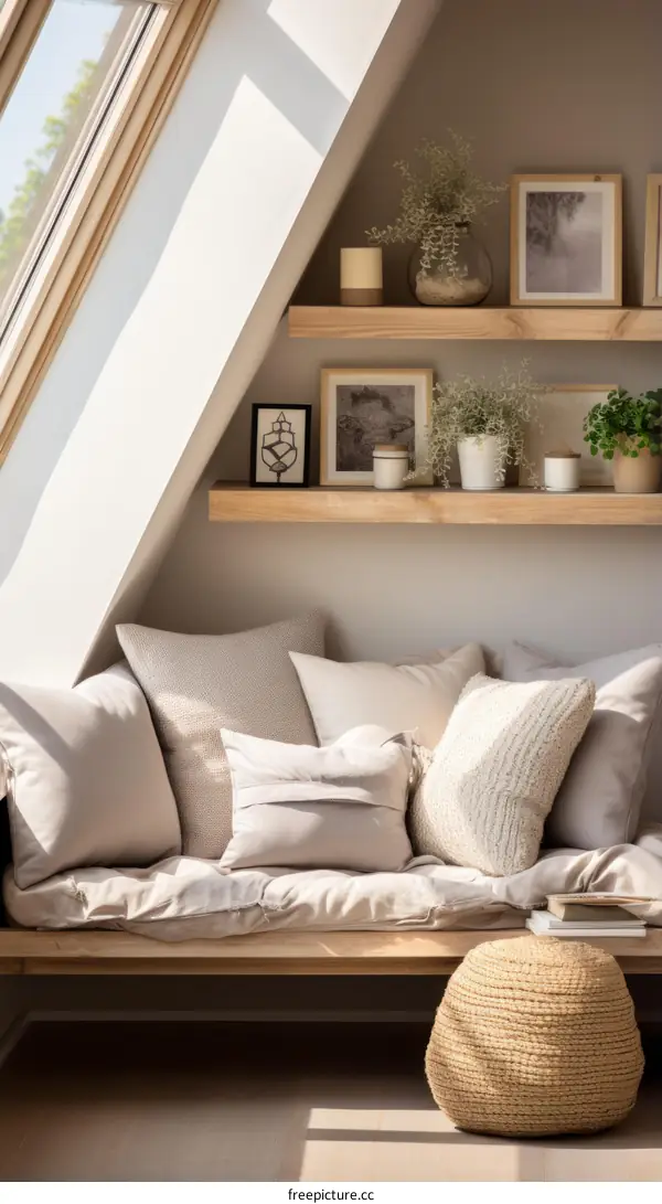 Cozy Reading Nook with Neutral Decor