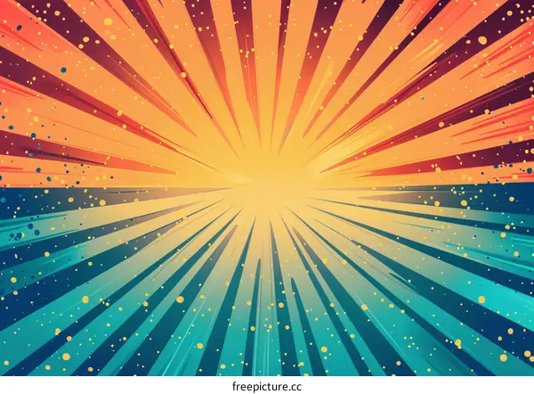 Colorful Explosion: Radiance and Energy