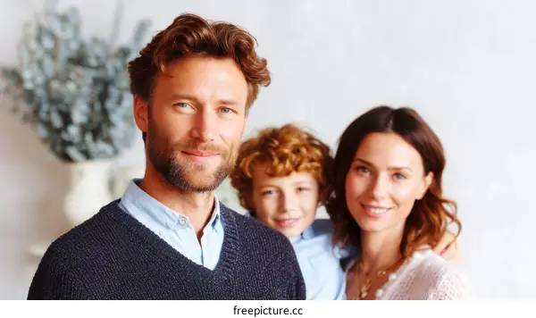 Happy Family Portrait in a Cozy Home