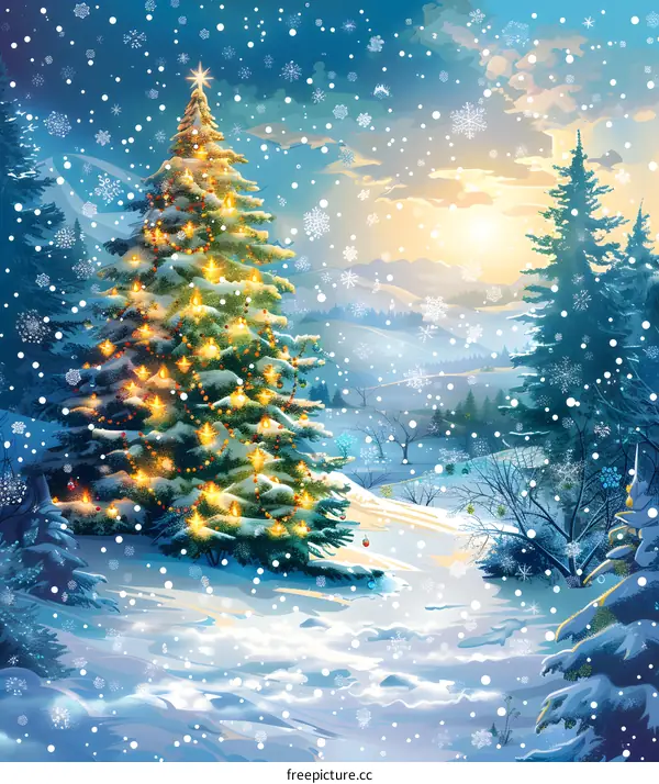 Christmas Snow Scene