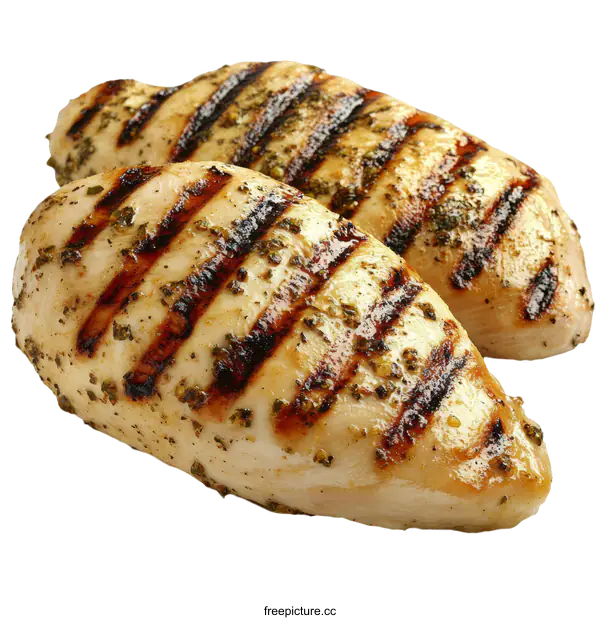[Transparent Background PNG]Grilled Chicken Breast Close-up