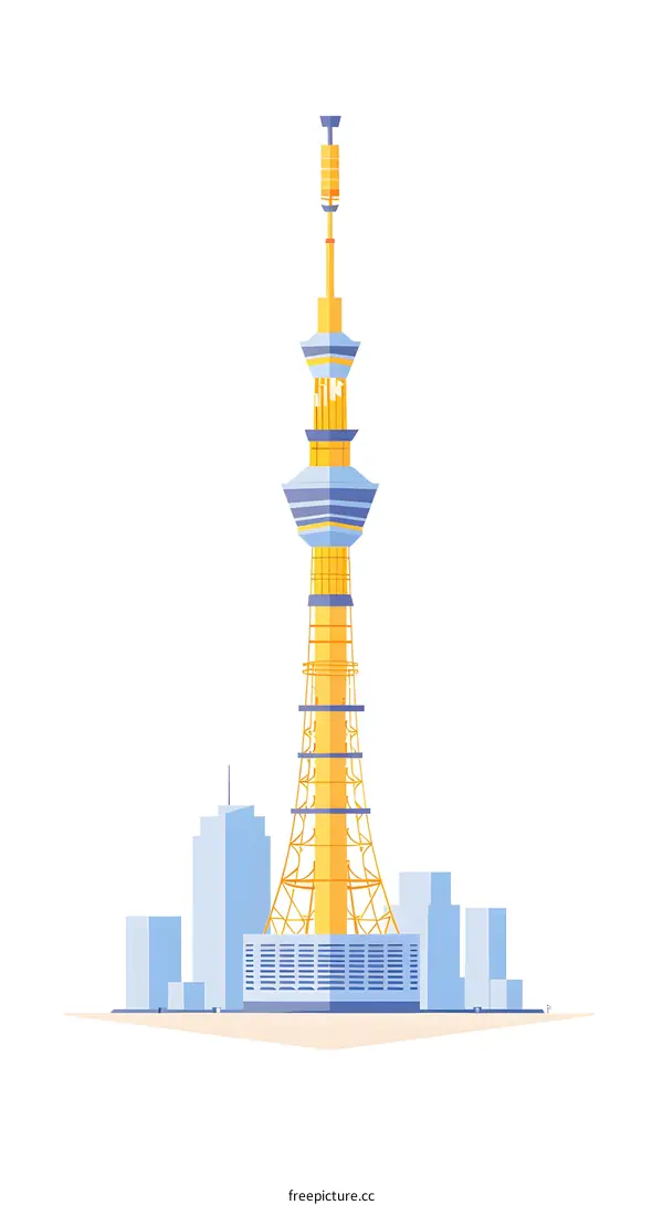 Tokyo Skytree Tower Illustration