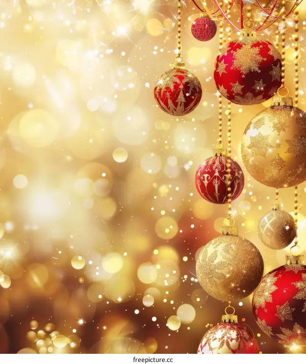 Christmas Decorations | Festive Holiday Ornaments in Red and Gold