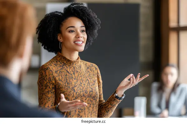 African American Woman Leading A Business Meeting