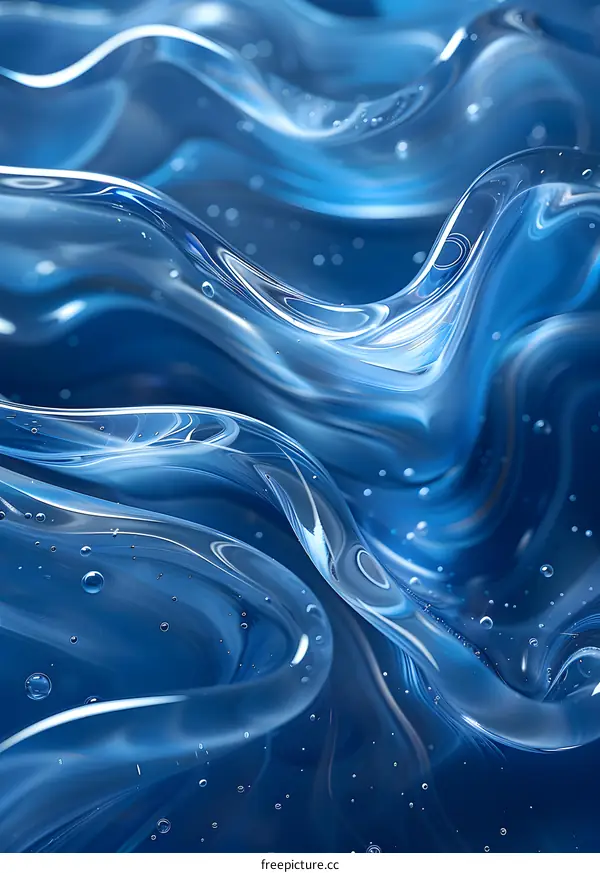Abstract background of blue water waves