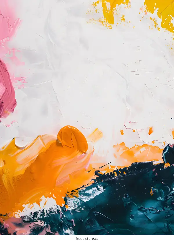 Abstract Painting with Vibrant Colors
