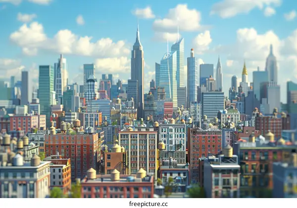 New York City Skyline Illustration