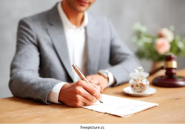 Businessman Signing Contract Documents