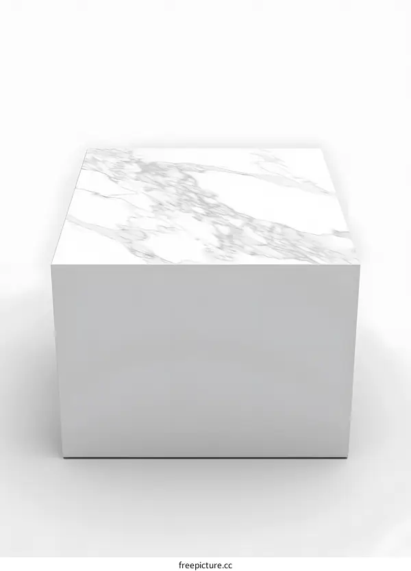 White Marble Platform Stand Mockup