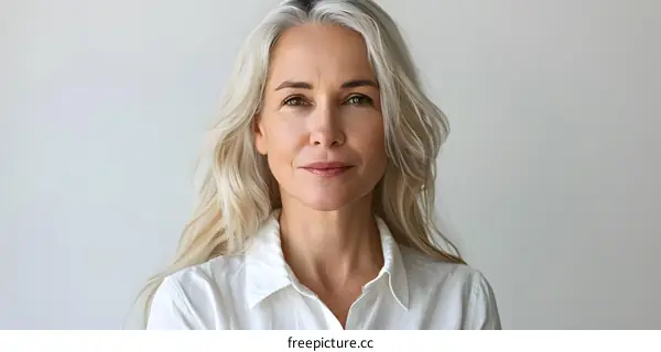 portrait of a beautiful middle aged woman