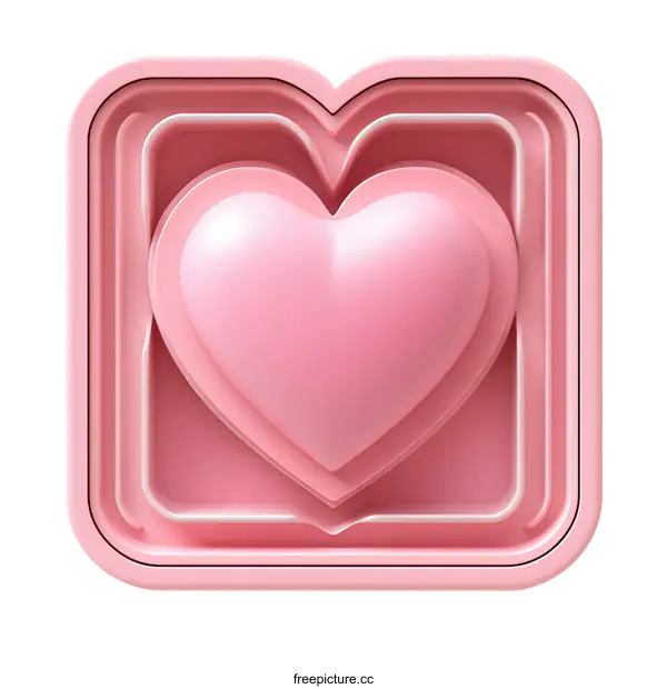 [Transparent Background PNG]Abstract Pink Heart Icon Design