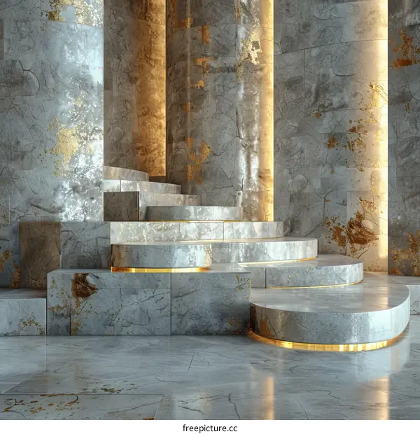Modern Stone Staircase Architectural Design