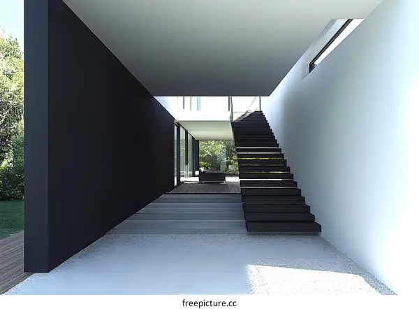 Modern Interior Design Minimalist Black Staircase
