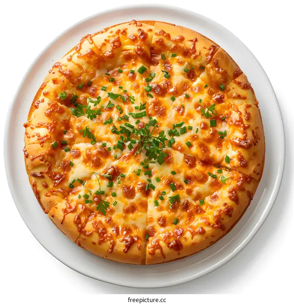 A delicious pizza with melted cheese and chives