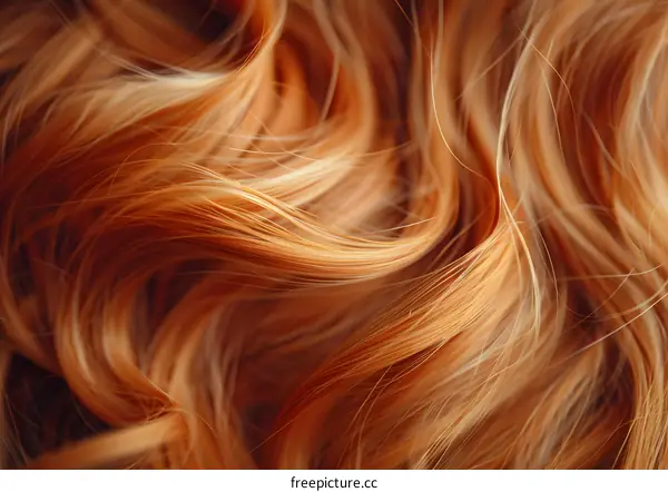 Close-up of Red Hair Texture