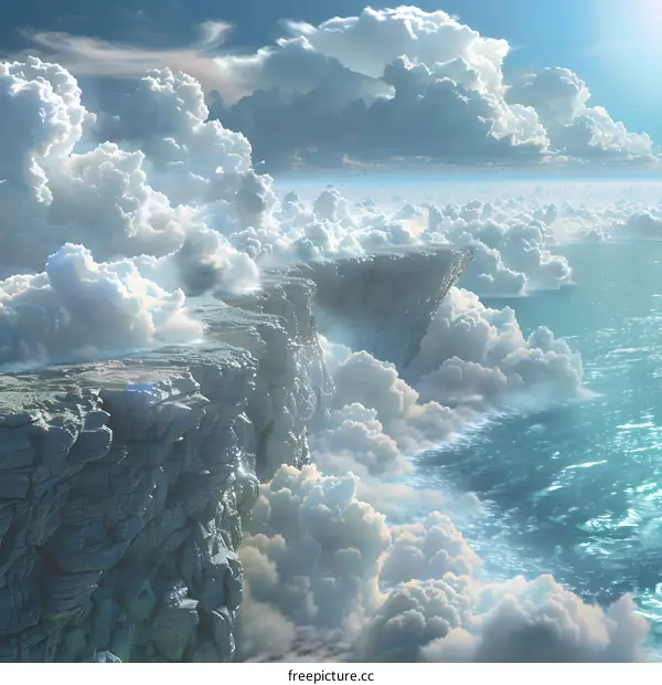 The sky city on the cliff