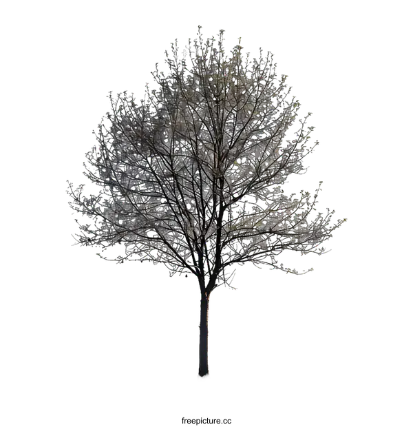 [Transparent Background PNG]Single Tree on a White Background