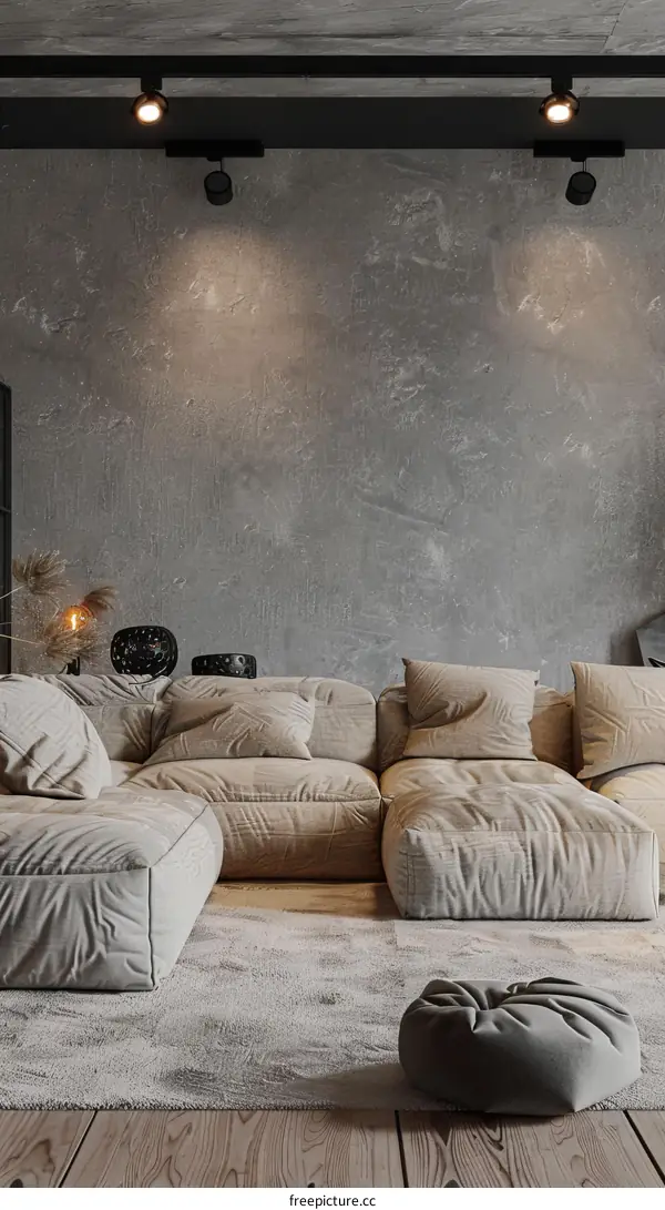 Modern minimalist living room interior design