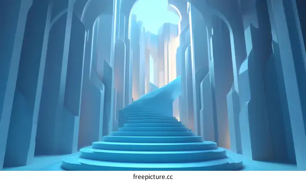 Abstract Futuristic Stairway