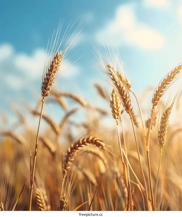 Wheat Field Under Sunny Sky