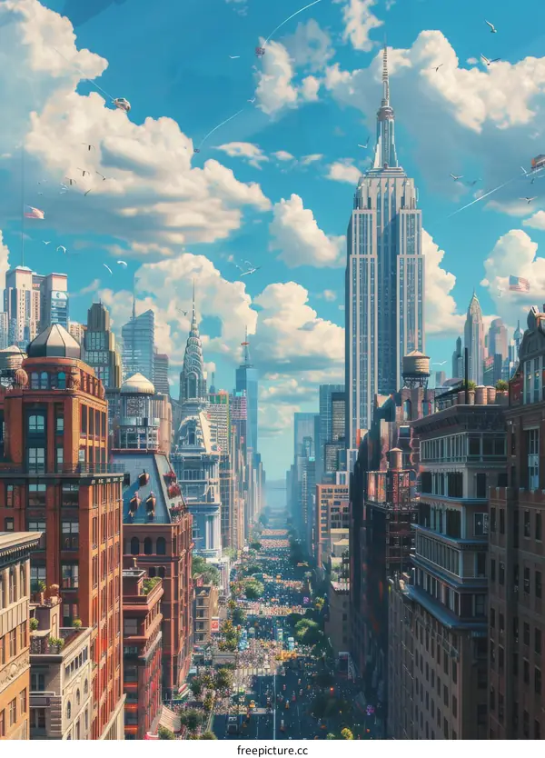 New York City Skyline from 5th Avenue