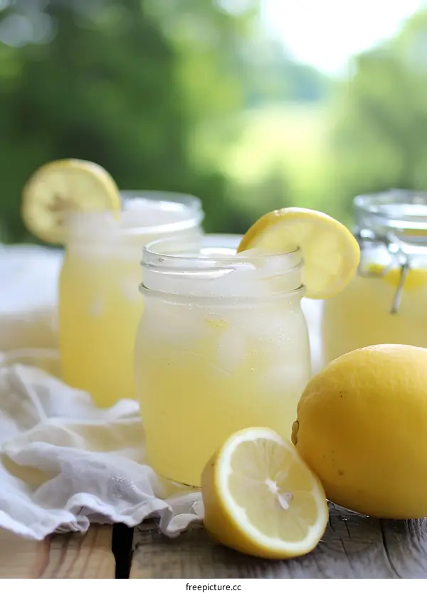 Refreshing Lemonade with Lemon Slices