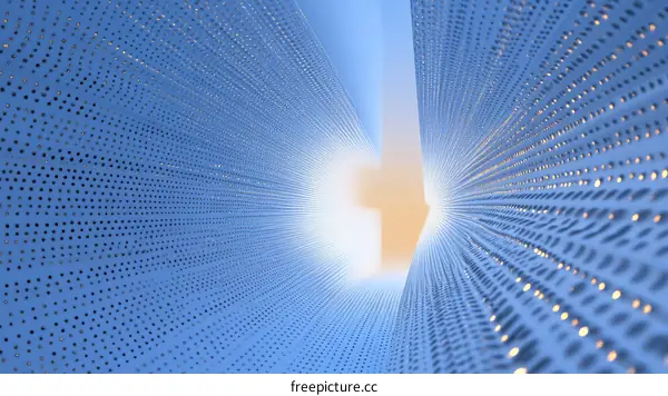 Abstract Perspective of Perforated Metal Wall