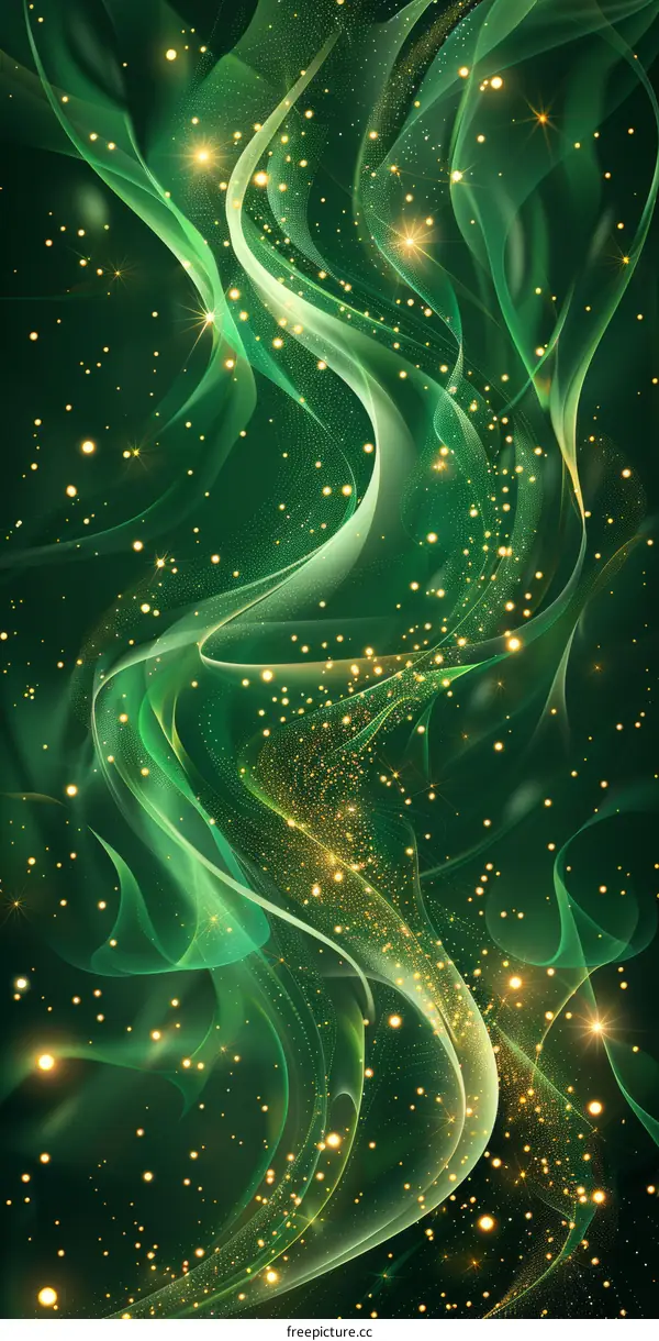 green and gold abstract background